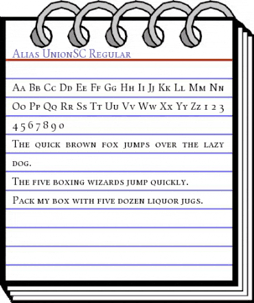 Alias UnionSC Regular Regular animated font preview