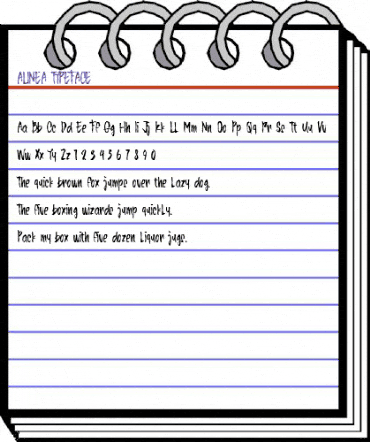 Alinea Typeface Regular animated font preview