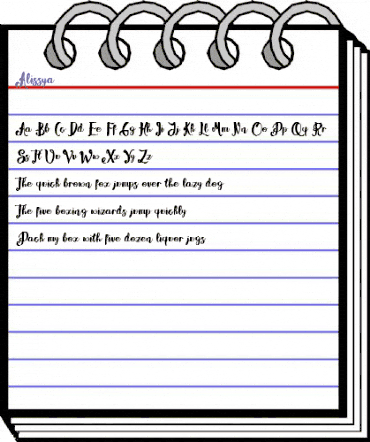 Alissya Regular animated font preview