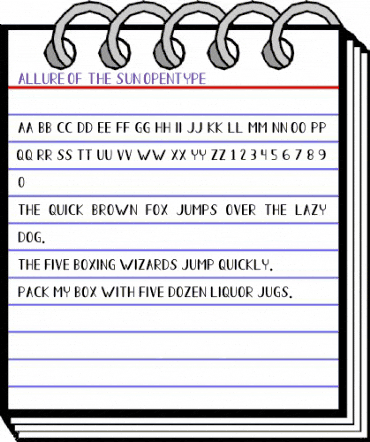 Allure Of The Sun Regular animated font preview