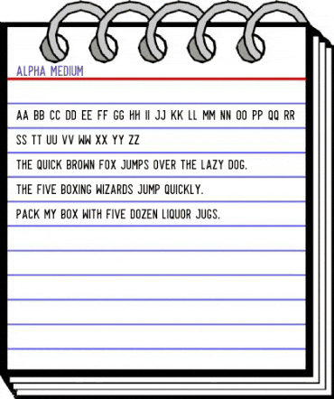 Alpha Medium Regular animated font preview
