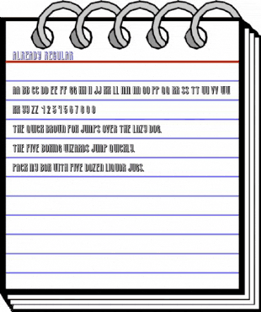 Already Regular animated font preview