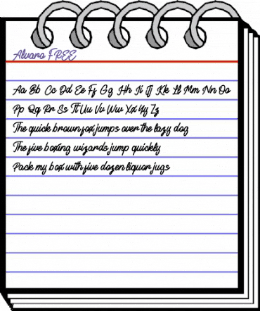 Alvaro FREE Regular animated font preview