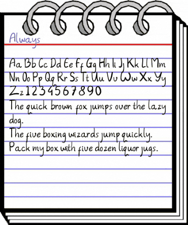 Always Regular animated font preview