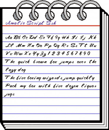 Amalie Script Ssk Regular animated font preview