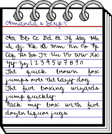 Amanda's Script Regular animated font preview