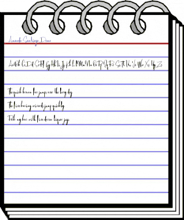 Amanda Santiago Demo Regular animated font preview