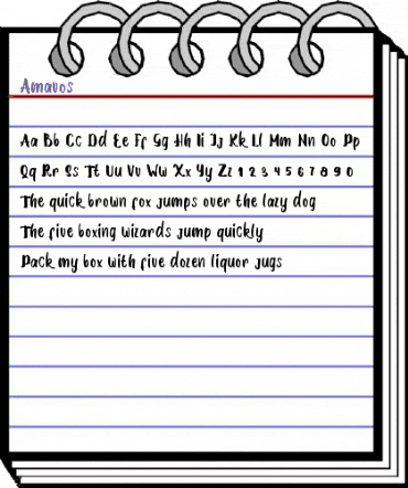 Amavos Regular animated font preview