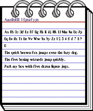 AmeliaICG Regular animated font preview