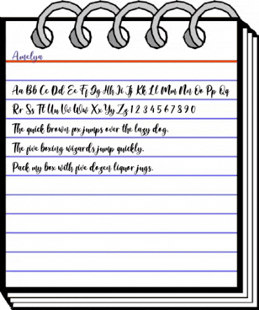 Amelya Regular animated font preview