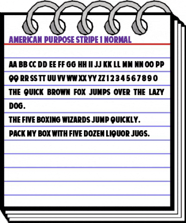 American Purpose STRIPE 1 Regular animated font preview