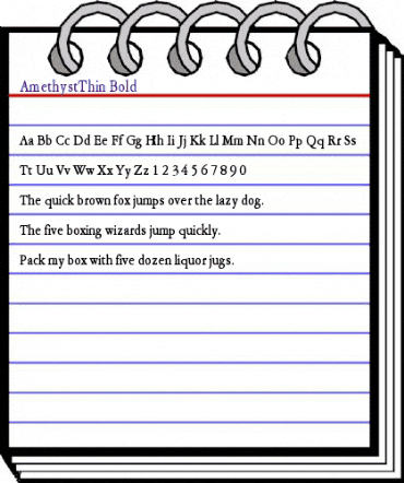 AmethystThin Bold animated font preview