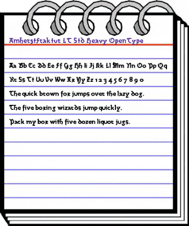 AmherstFraktur LT Std Heavy Regular animated font preview