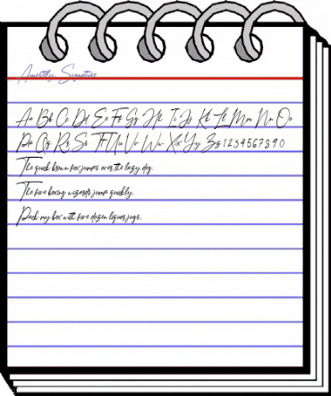 Amostely Signature Regular animated font preview