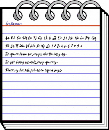 Amstagram Regular animated font preview