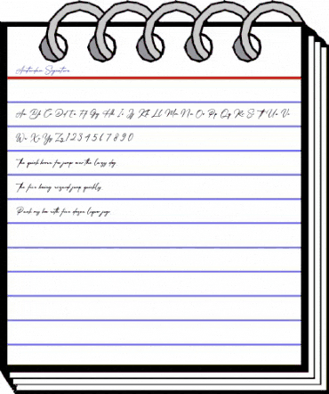 Amsterdam Signature Regular animated font preview