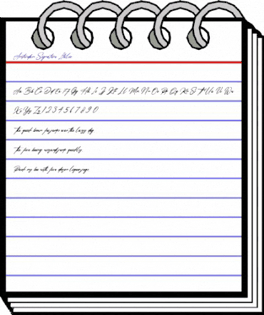 Amsterdam Signature Italic Regular animated font preview