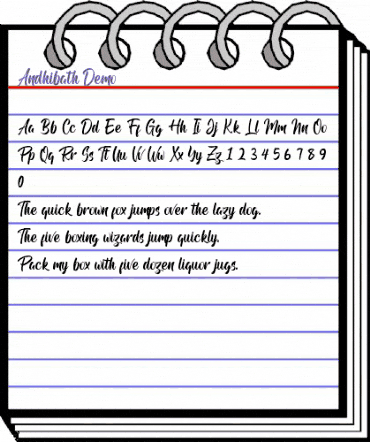 Andhibath Demo Regular animated font preview