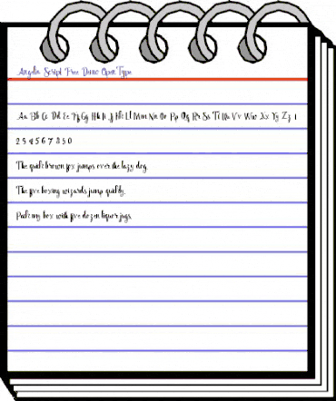 Angelia Script Free Demo Regular animated font preview