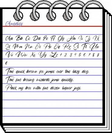 Angelicy Regular animated font preview