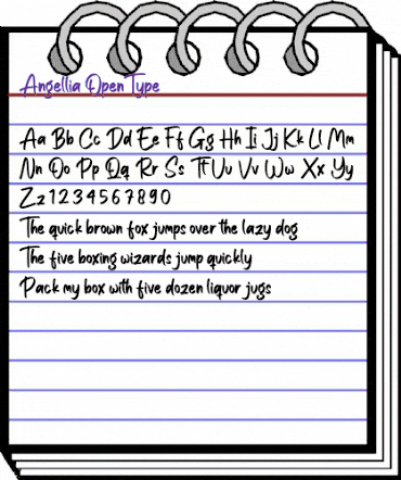 Angellia Regular animated font preview