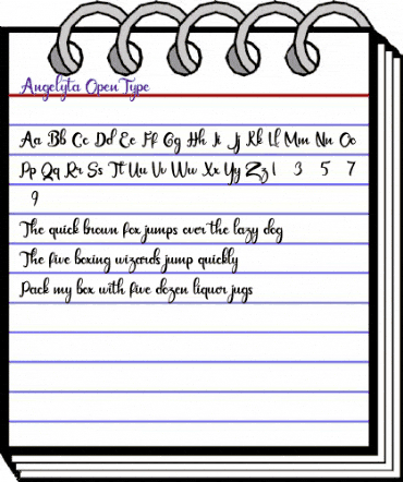 Angelyta Regular animated font preview