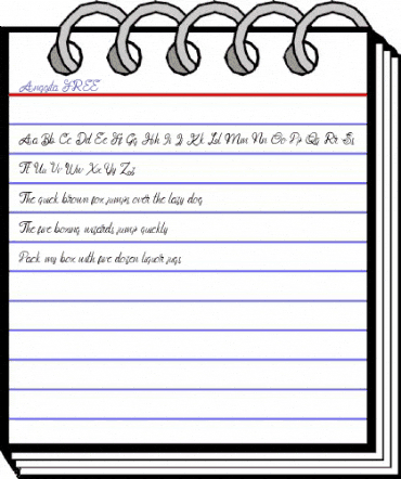 Anggita FREE Regular animated font preview