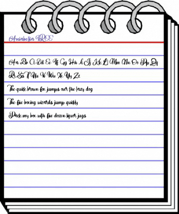 Aniabellia FREE Regular animated font preview