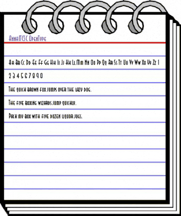 Anna ITC SC Regular animated font preview