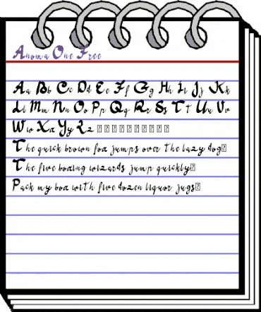 Anoma One Regular animated font preview
