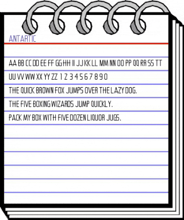 Antartic Regular animated font preview