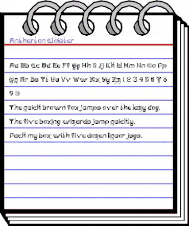 Antherton Cloister Regular animated font preview