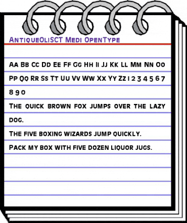 Antique Olive SC T Medium animated font preview