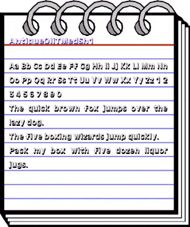 AntiqueOliTMedSh1 Regular animated font preview