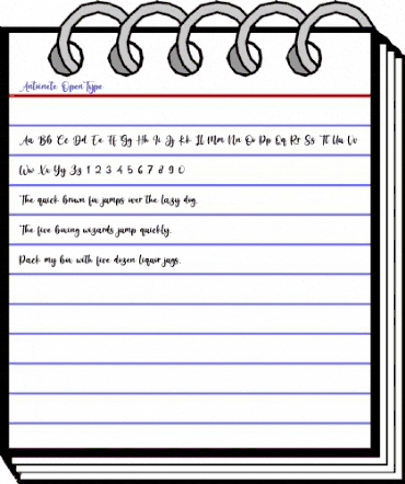 Antoinete Regular animated font preview