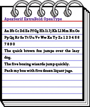 Apex Serif Extra Bold Regular animated font preview