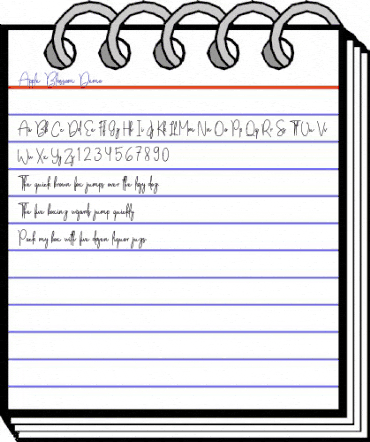 Apple Blossom Regular animated font preview