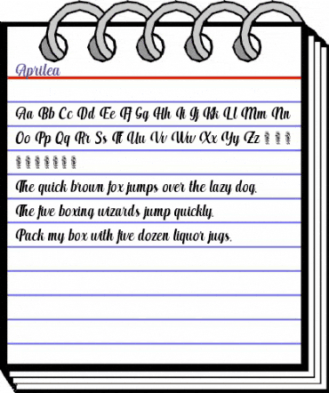 Aprilea Regular animated font preview