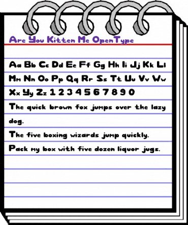 Are You Kitten Me Regular animated font preview