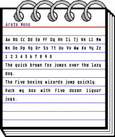 Arete Regular animated font preview