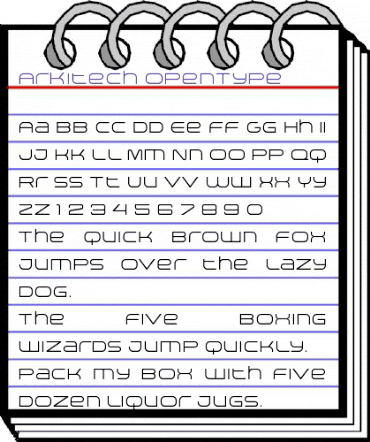 Arkitech Light Regular animated font preview