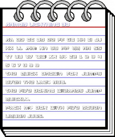 Armed Lightning 3D Regular animated font preview