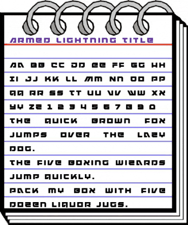 Armed Lightning Title Regular animated font preview