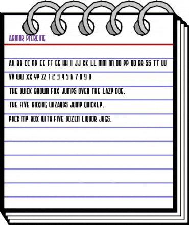 Armor Piercing Regular animated font preview