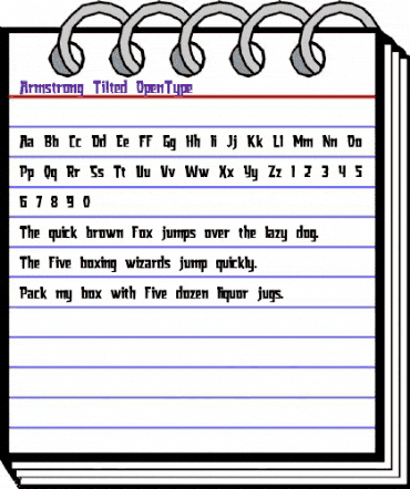 Armstrong Tilted Regular animated font preview