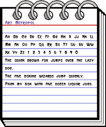 Art-Metropol Regular animated font preview