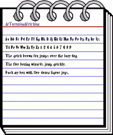 ArTarumianAfrickian Regular animated font preview