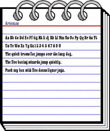 Artemon Regular animated font preview