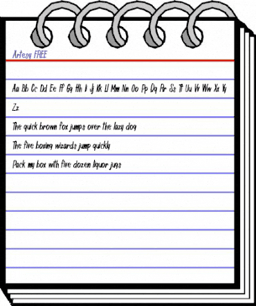 Artesy FREE Regular animated font preview