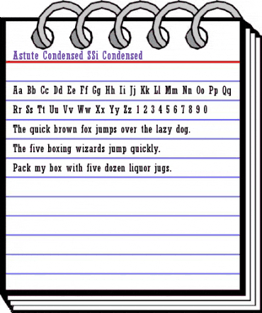 Astute Condensed SSi Condensed animated font preview